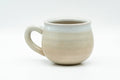 Japanese Teacup - Small Beige and White Hagi-yaki Ushirode Yunomi - 90ml