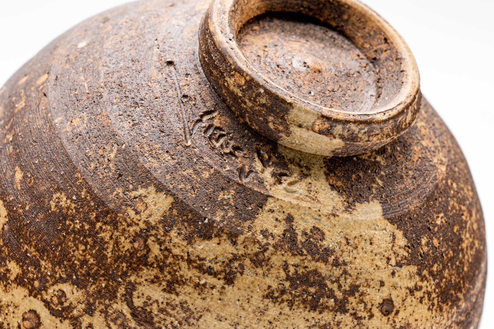 Japanese Matcha Bowl - 山口宏夢 Hiroshi Yamaguchi - 見谷窯 Midani Kiln - Ash Glazed Stoneware Seto-yaki Chawan - 300ml