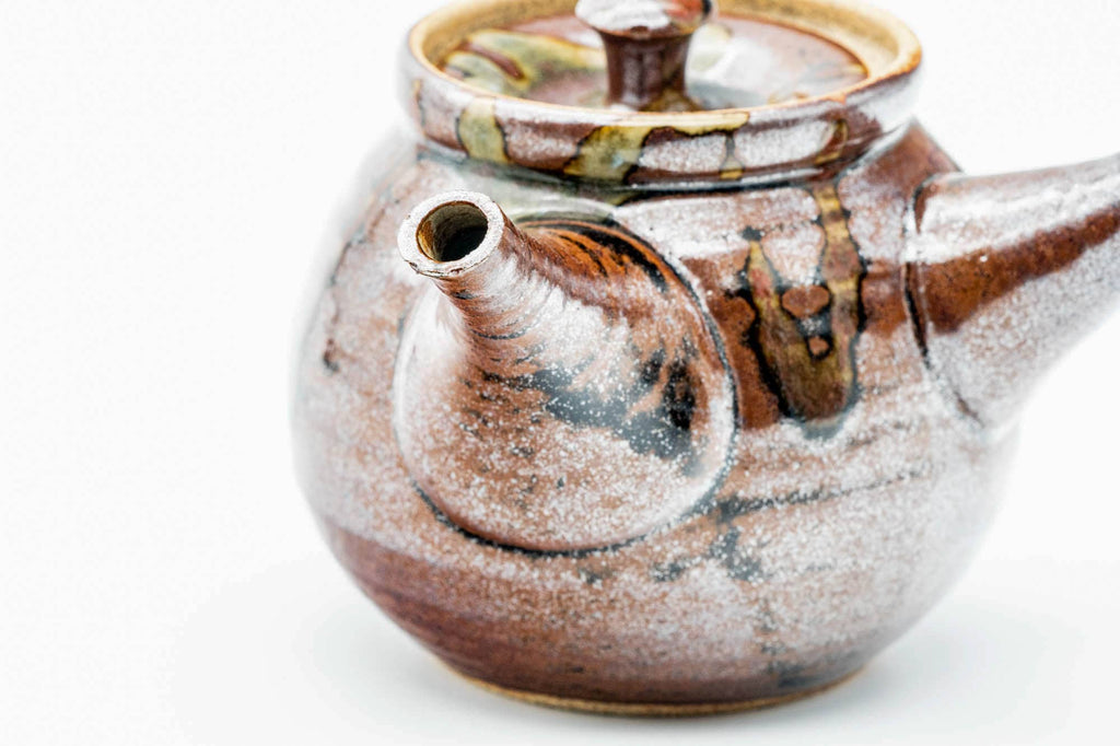 Japanese Kyusu - Brown Drip-Glazed Do-ake Teapot - 400ml