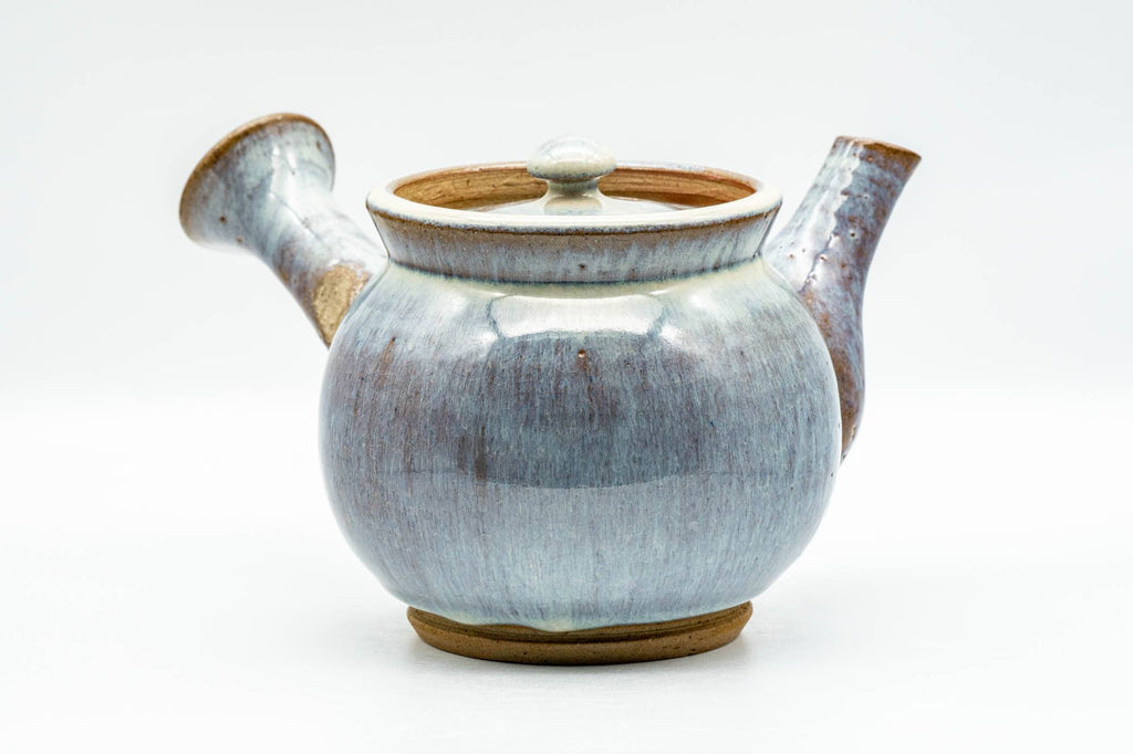 Japanese Kyusu - Large Blue Hare's Fur Glazed Debeso Teapot - 550ml