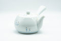 Japanese Kyusu - Floral White Porcelain Arita-yaki Debeso Teapot - 240ml