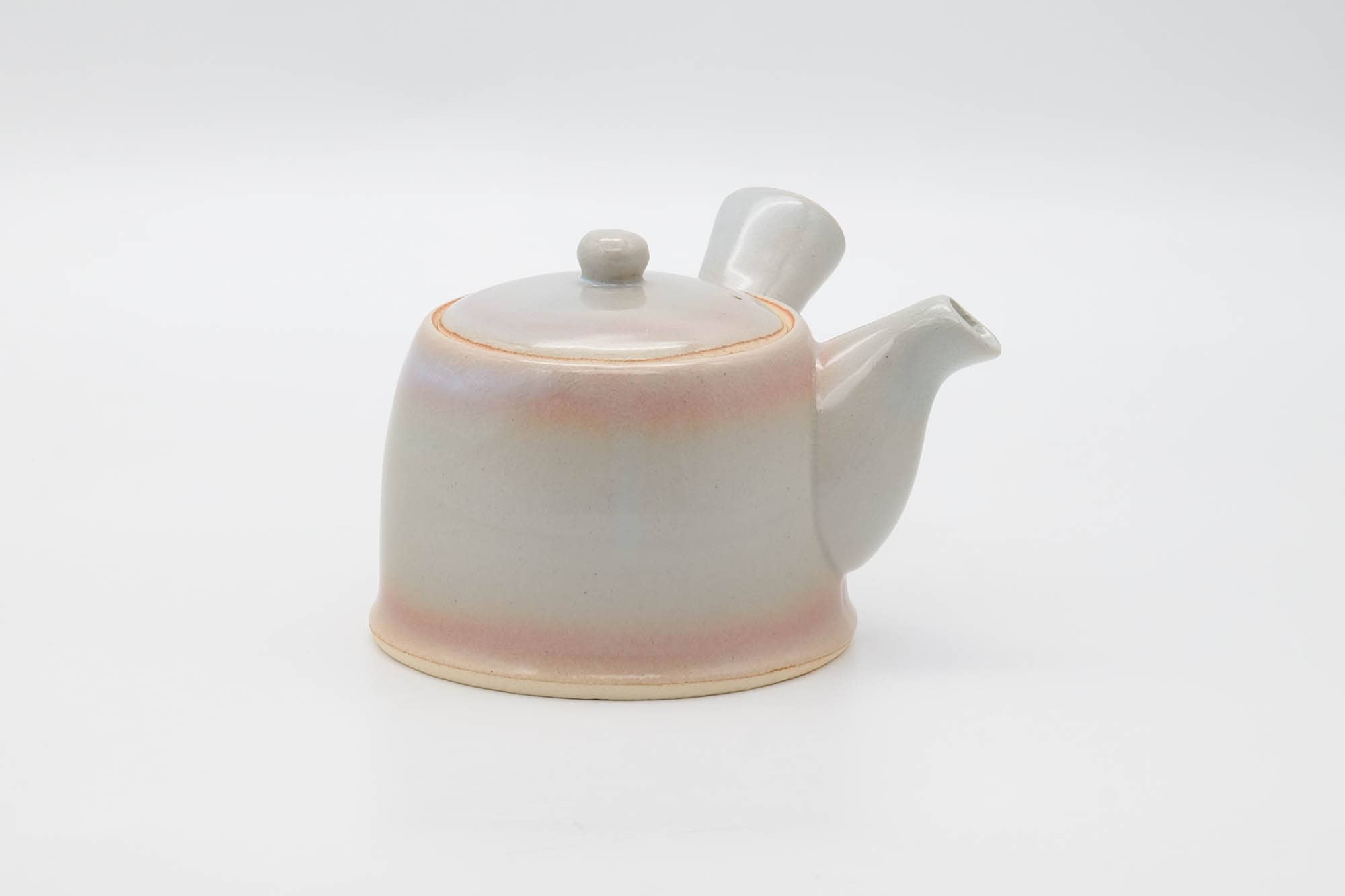 Japanese Tea Set - Beige Pink Hagi-yaki Kyusu Teapot with 4 Yunomi Teacups