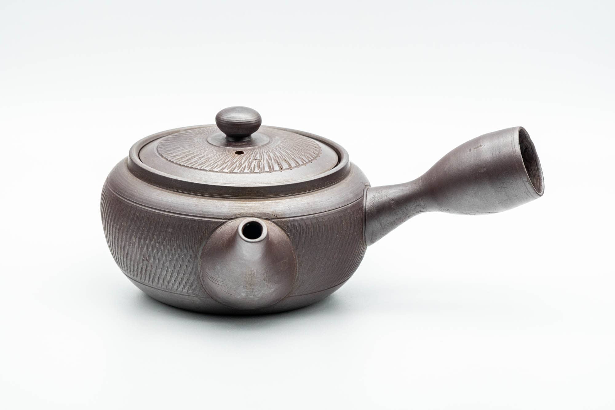 Japanese Kyusu - Engraved Banko-yaki Obi-ami 360 Strainer Teapot - 325ml