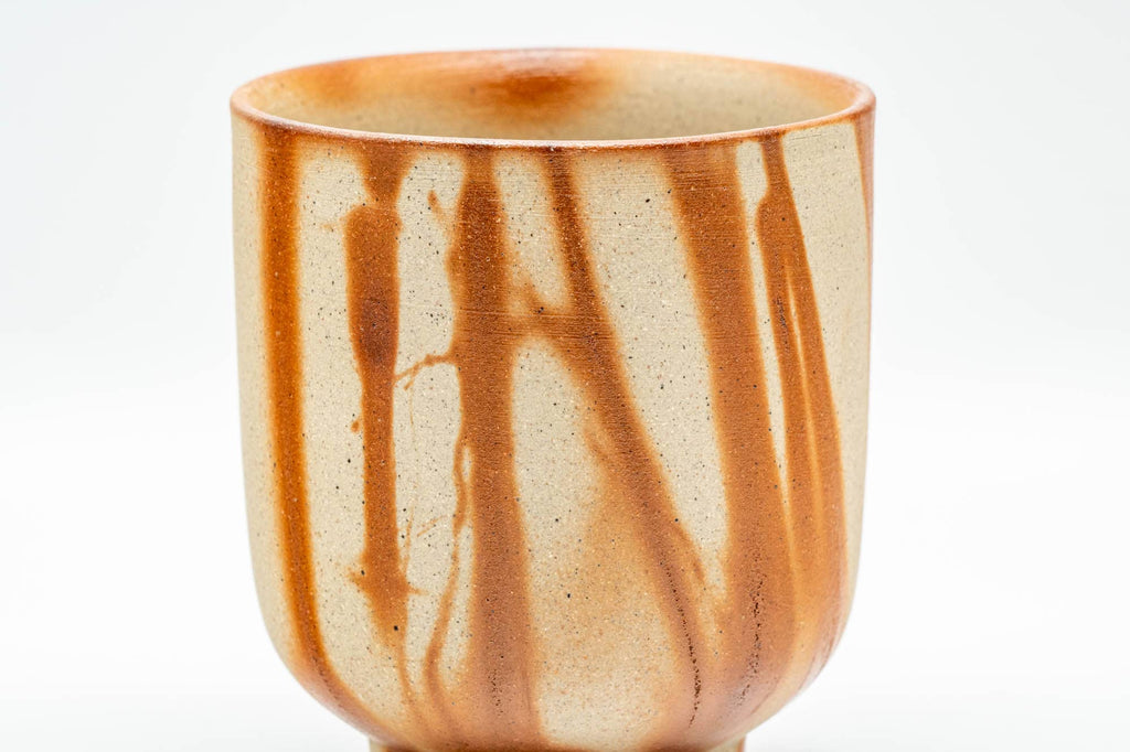 Japanese Teacup - 緋襷 Hidasuki Orange Rice Straw Fired Bizen-yaki Yunomi - 190ml