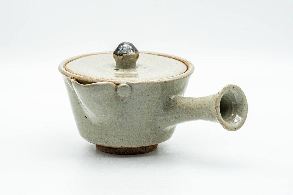 Japanese Kyusu - Long Grass Grey Glazed Karatsu-yaki Do-ake Teapot - 160ml