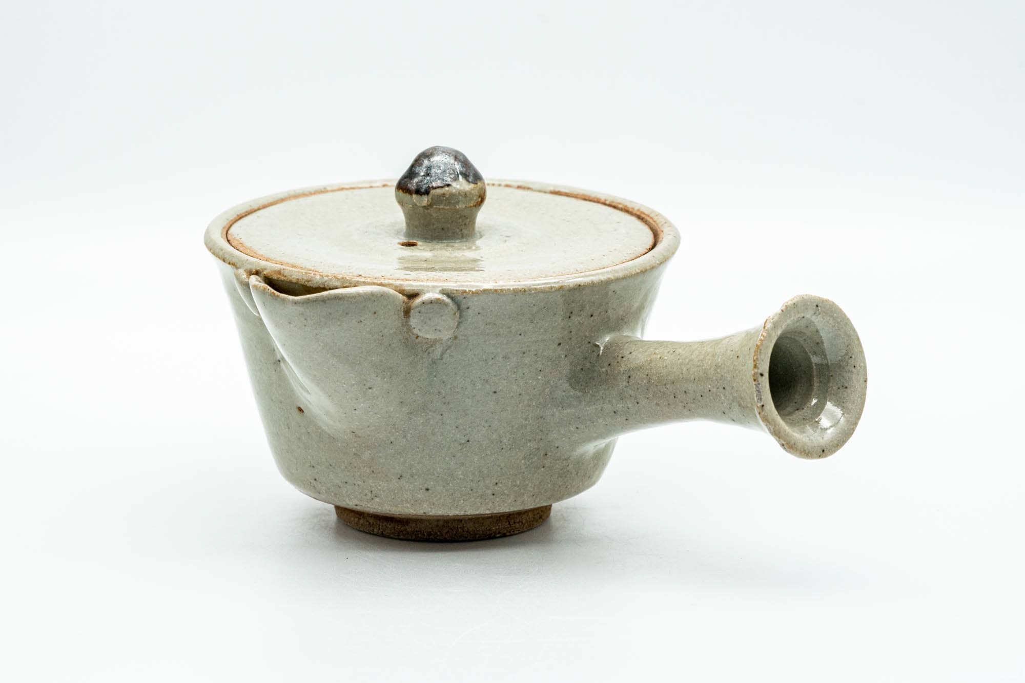 Japanese Kyusu - Long Grass Grey Glazed Karatsu-yaki Do-ake Teapot - 160ml