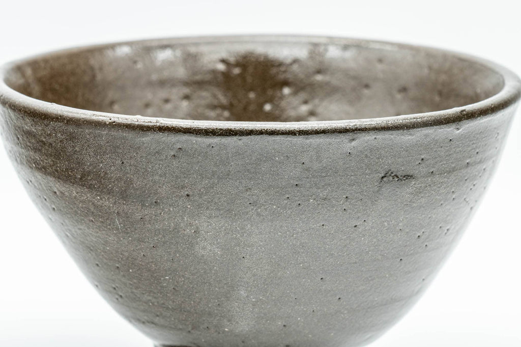 Japanese Matcha Bowl - Dark Brown Glazed Ido-gata Chawan - 200ml