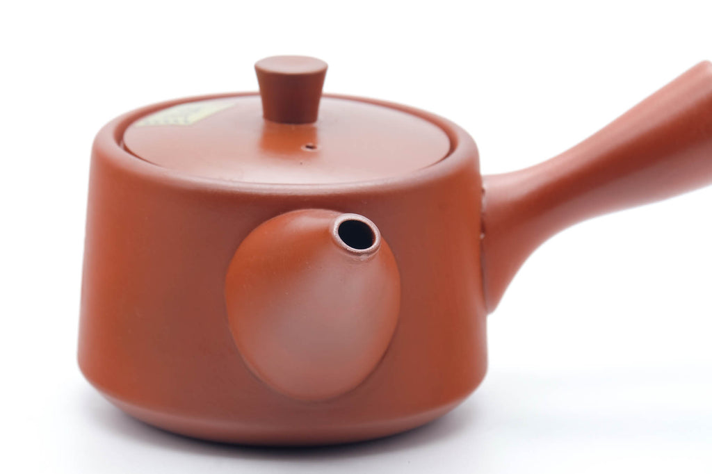Japanese Tea Set - Bamboo Engraved Tokoname-yaki Kyusu Teapot with 5 Yunomi Teacups