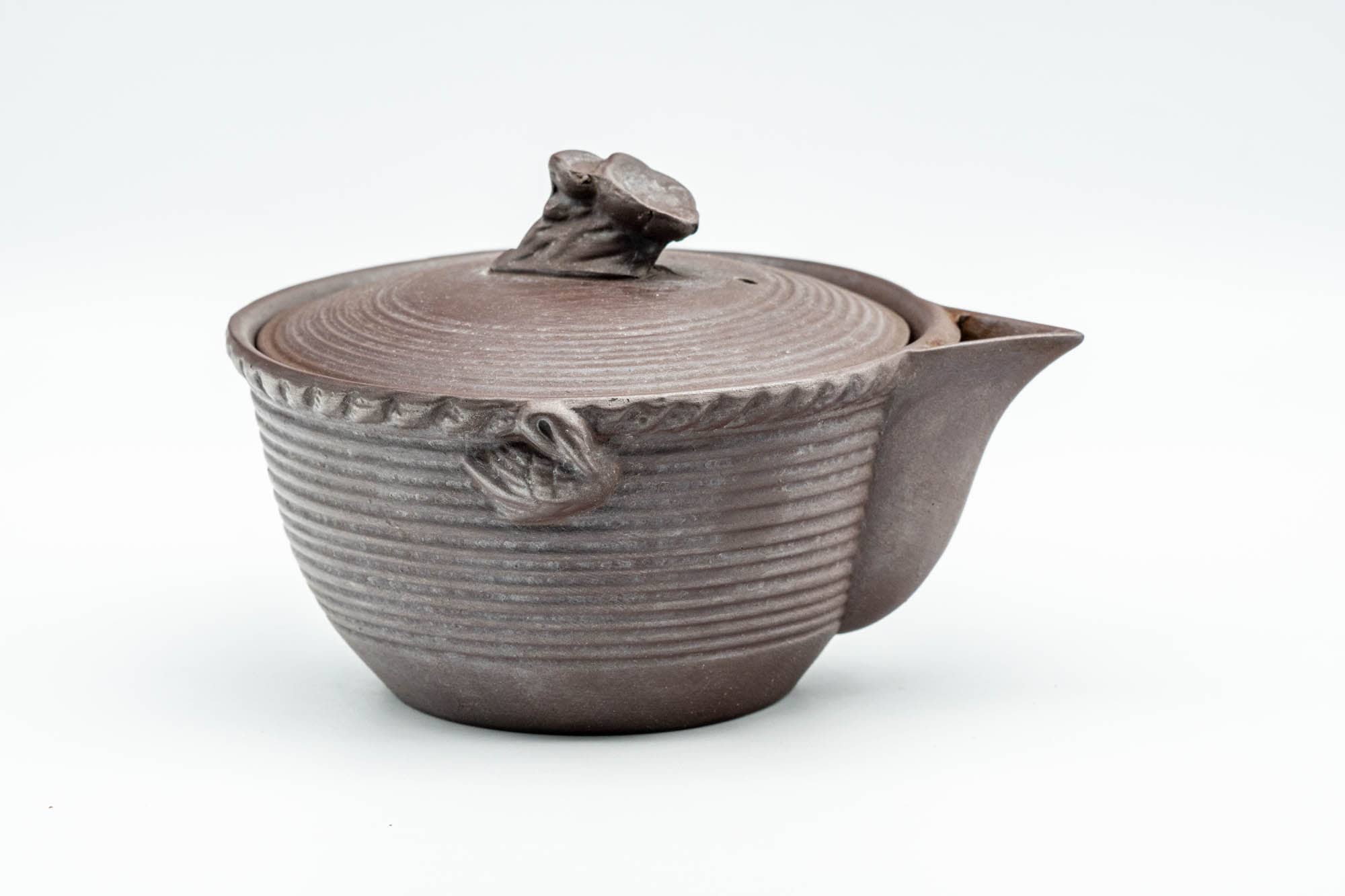 Japanese Houhin - Swan-Handled Banko-yaki Mesh Teapot - 180ml