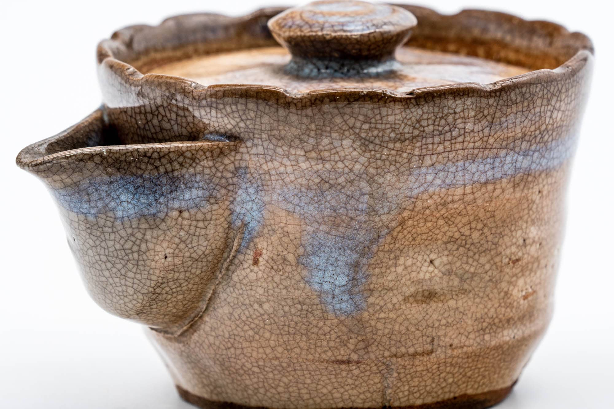 Japanese Houhin - Beige Weathered Hagi-yaki Handleless Teapot - 80ml