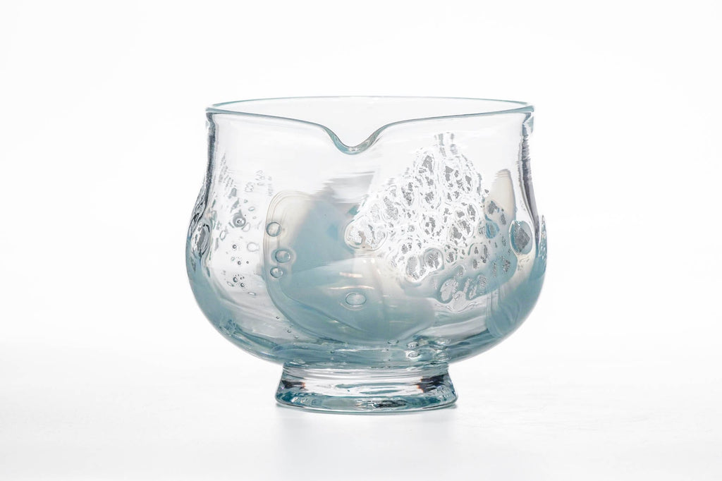Umi 海 - Blue Glass Spouted Matcha Bowl - 200ml