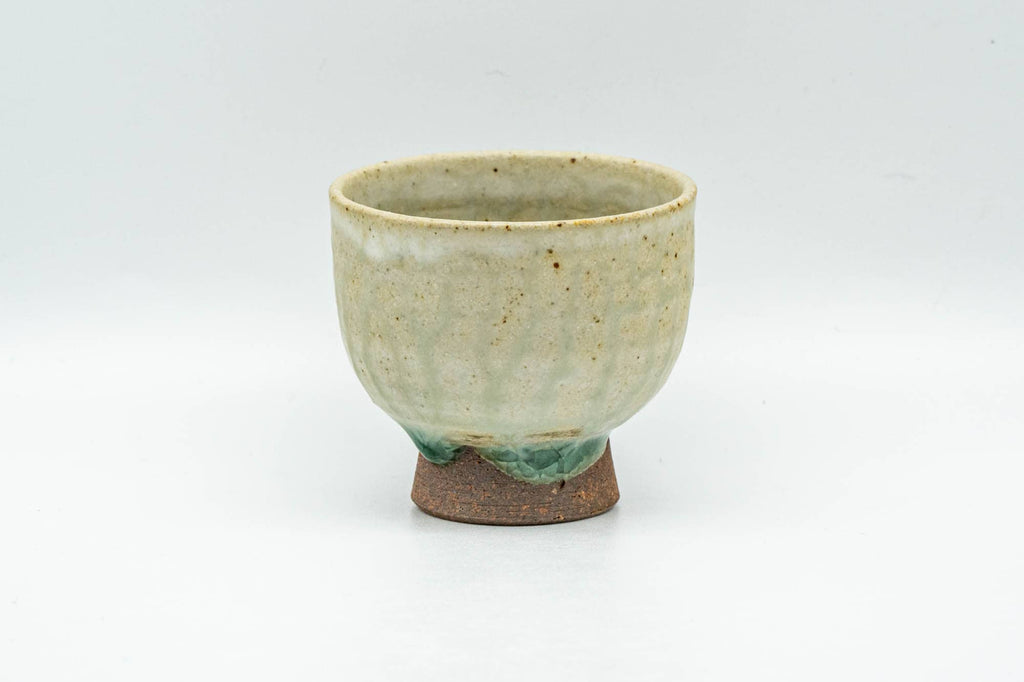 Japanese Teacup - Green Celadon Drip-Glazed Yunomi - 65ml