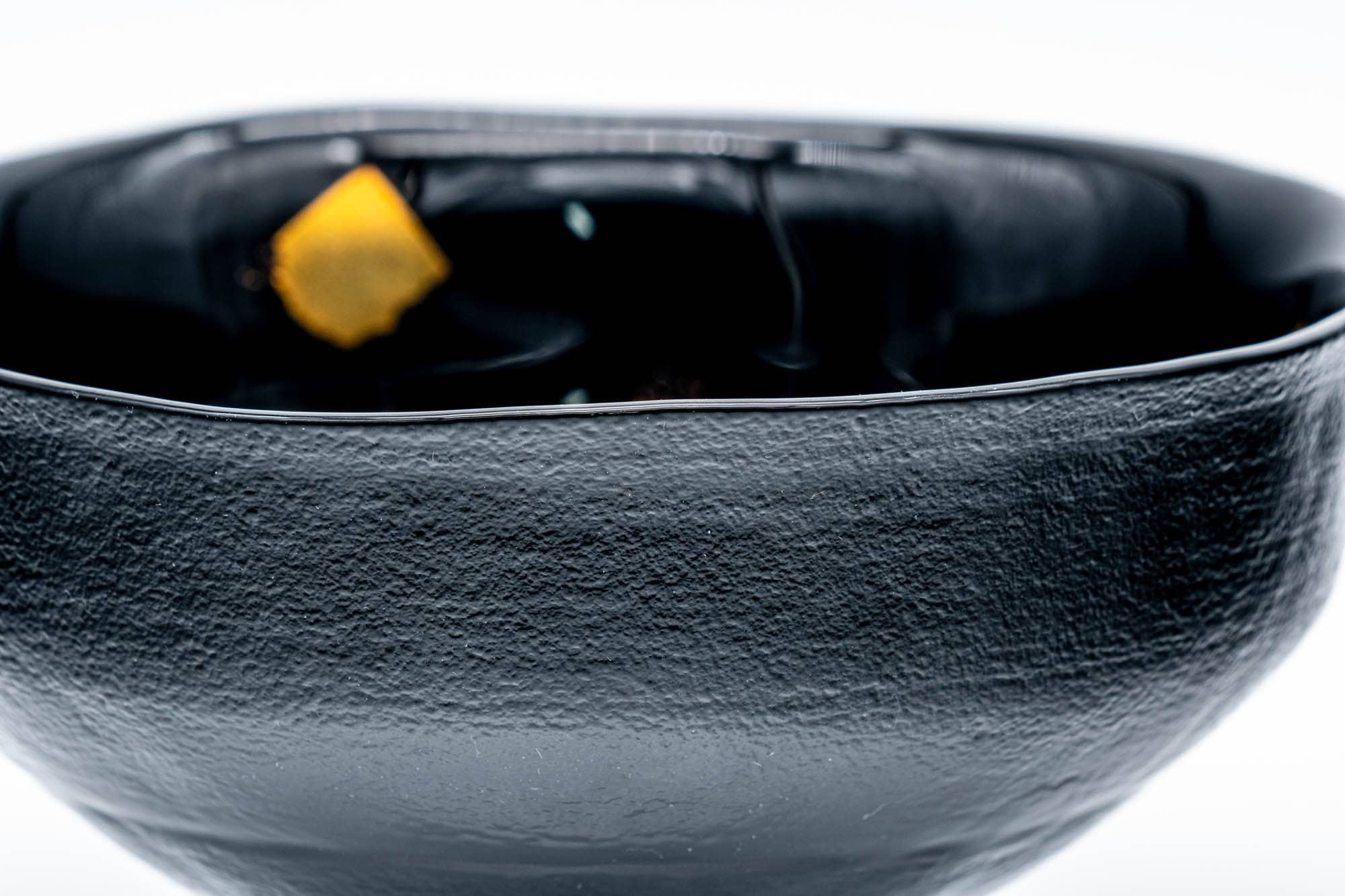 Gold Spotted Black Glass Chawan