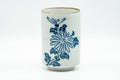 Japanese Teacup - Blue Floral Tsutsu-gata Arita-yaki Yunomi - 140ml