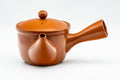 Japanese Kyusu - Red Shudei Tokoname-yaki Mesh Mould-made Teapot - 300ml