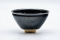 Japanese Matcha Bowl - Jet Black Glazed Tenmoku-gata Kyo-yaki Chawan - 150ml