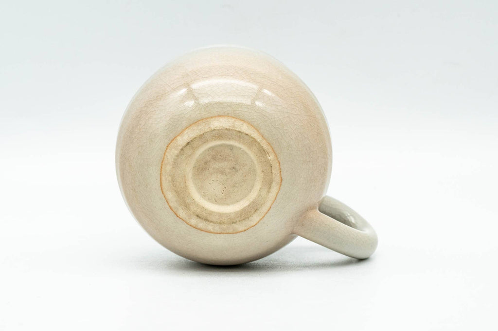 Japanese Teacup - Small Beige and White Hagi-yaki Ushirode Yunomi - 90ml