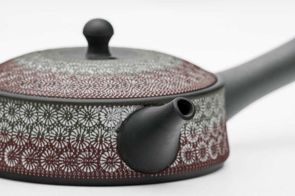 Floral Mishima Kokudei Tokoname Teapot - 200ml