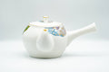 Japanese Kyusu - Wavy Decorated Porcelain Arita-yaki Debeso Teapot - 400ml