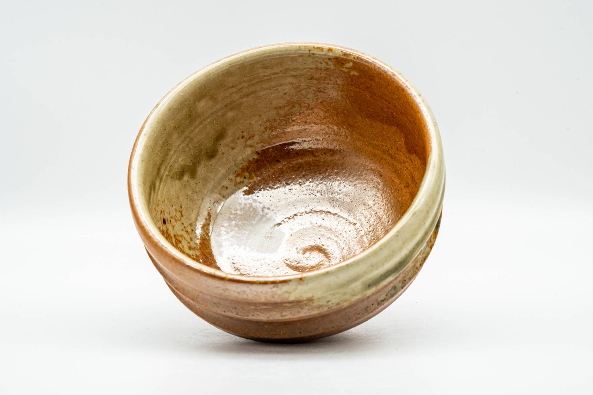 Japanese Matcha Bowl - Ash Green Glazed Shigaraki-yaki Chawan - 300ml