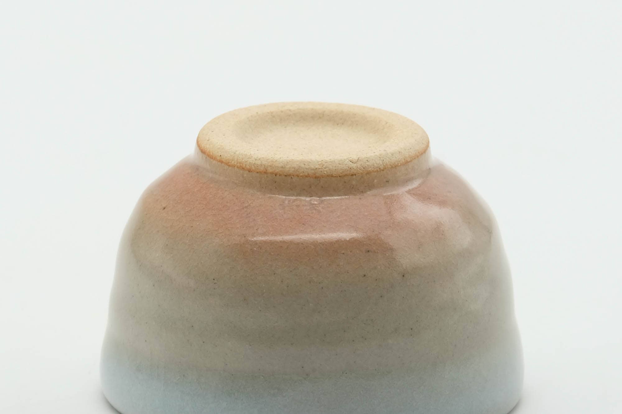 Japanese Teacup - Small Beige White Glazed Hagi-yaki Guinomi - 40ml