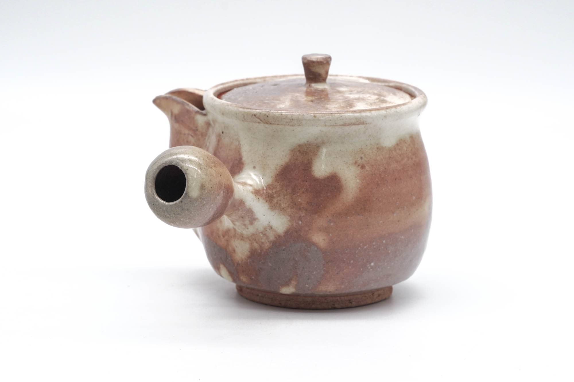 Japanese Kyusu - Brown Milky Drip-Glazed Hagi-yaki Ceramic Teapot - 220ml
