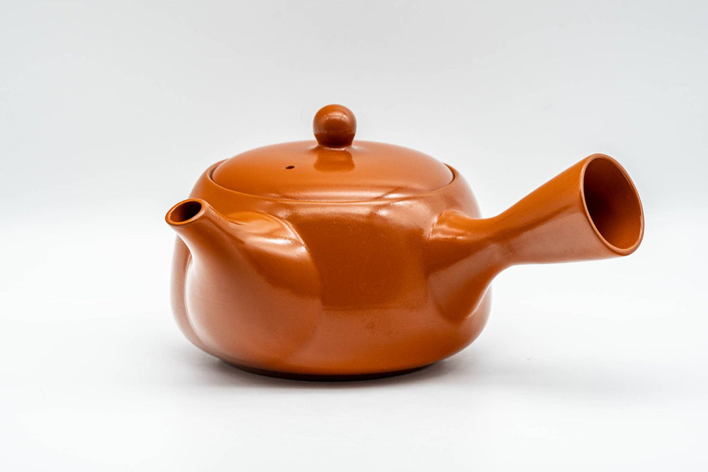 Japanese Kyusu - Kanji Engraved Tokoname-yaki Mesh Teapot - 400ml