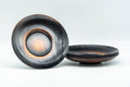 Japanese Chataku - Set of 5 Copper Hammered Tea Saucers