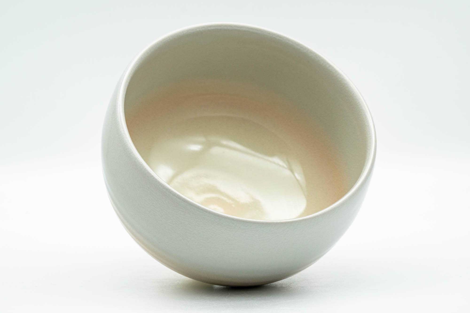 Japanese Matcha Bowl - Beige Peach Glazed Kyo-yaki Chawan - 400ml