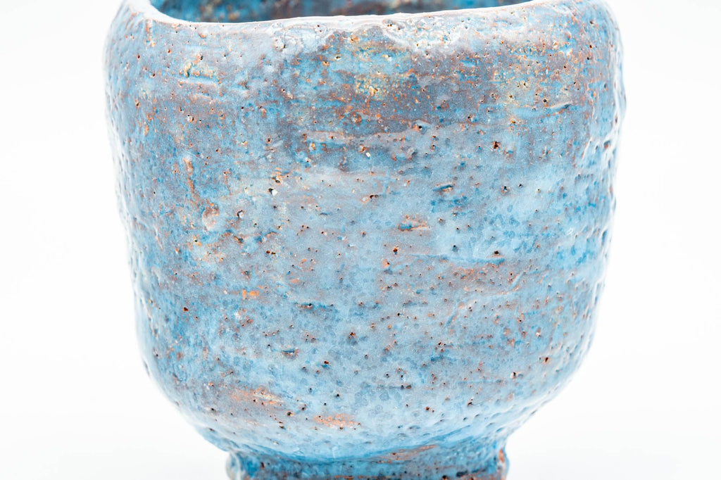 Japanese Teacup - Blue Shino Glazed Wabi-Sabi Yunomi - 150ml