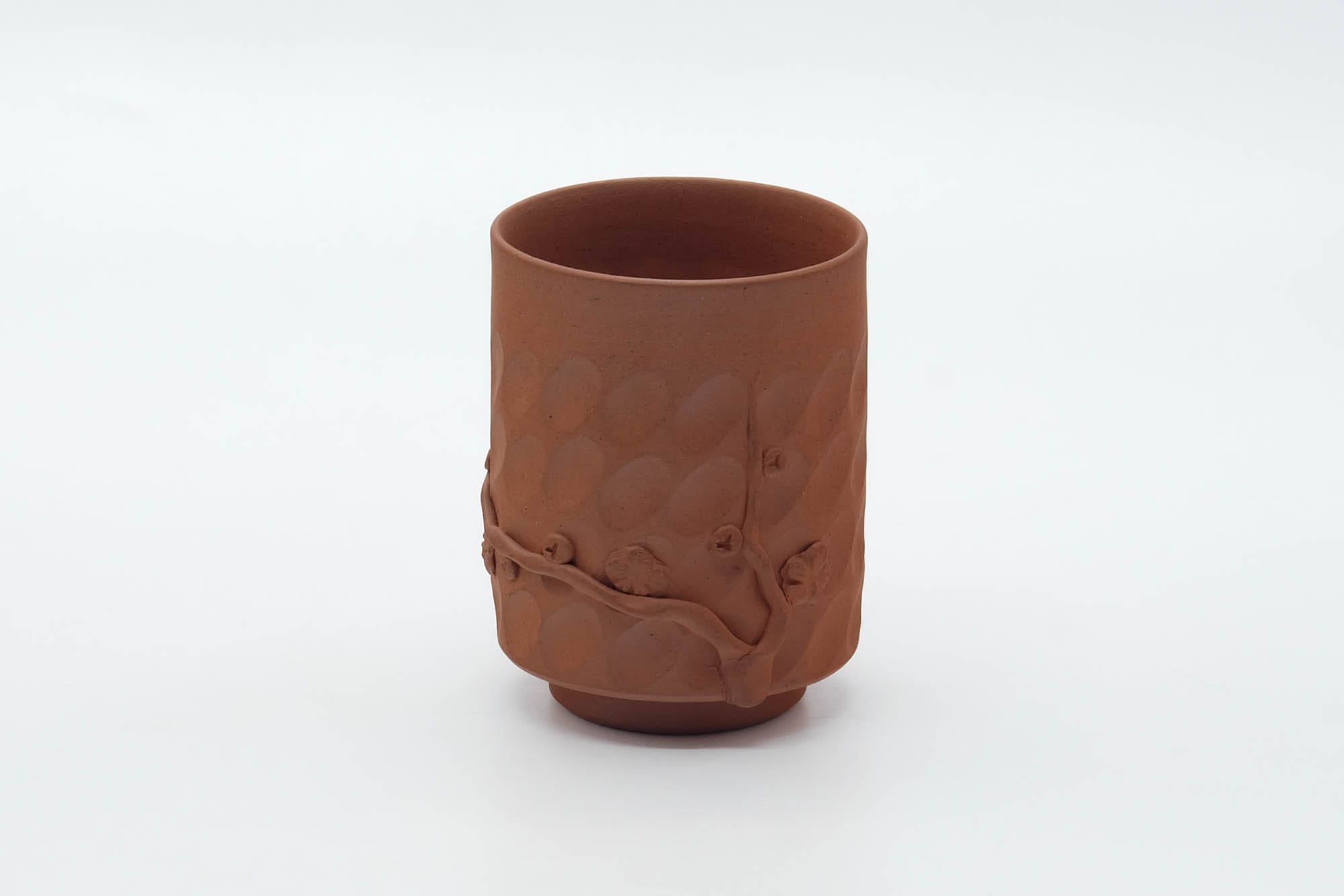 Japanese Teacup - Red Floral Nihonmatsu Banko-yaki Yunomi - 130ml