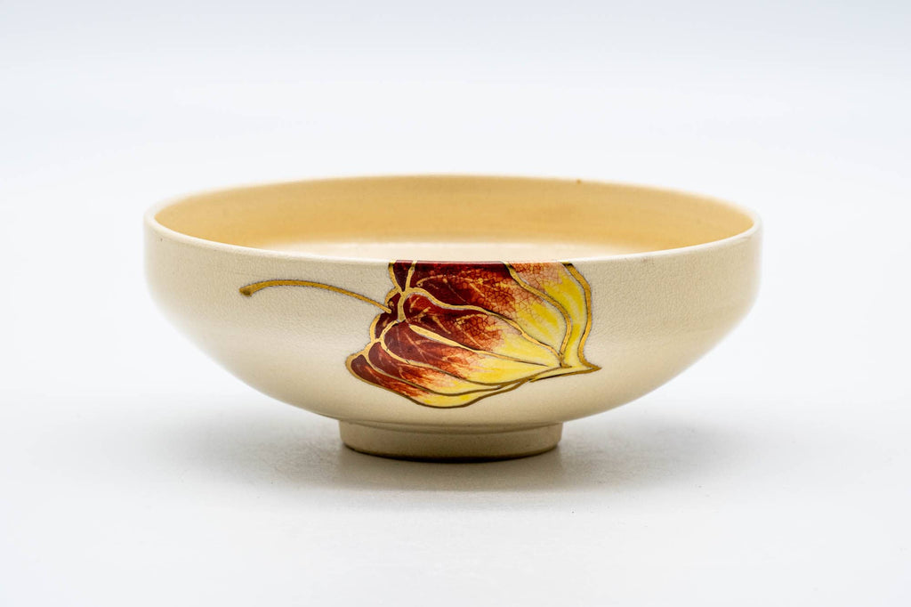 Japanese Matcha Bowl - Red Pepper Kyo-yaki Summer Chawan - 150ml