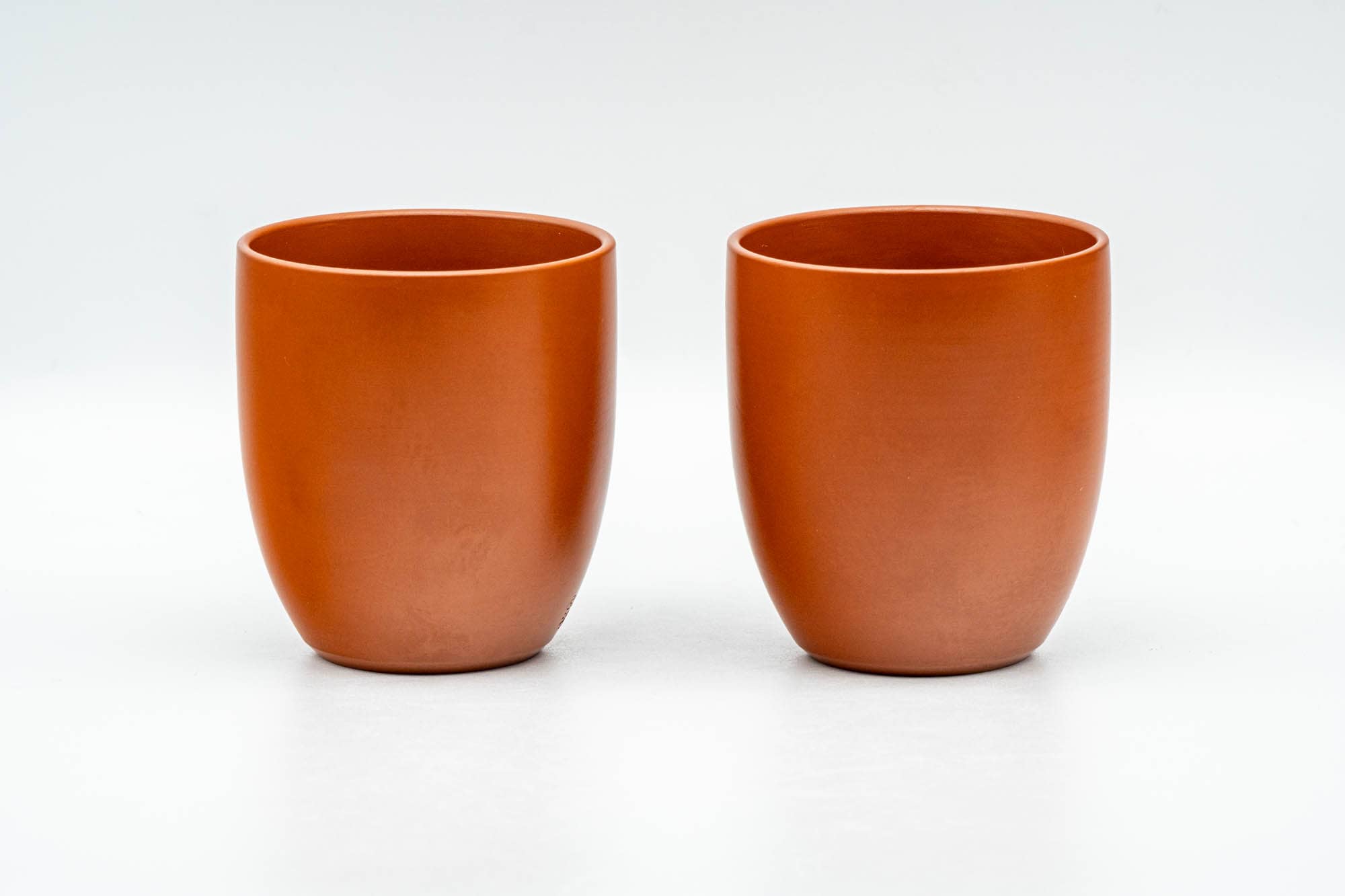 Japanese Teacups - Pair of Calligraphy Engraved Tokoname-yaki Yunomi - 120ml