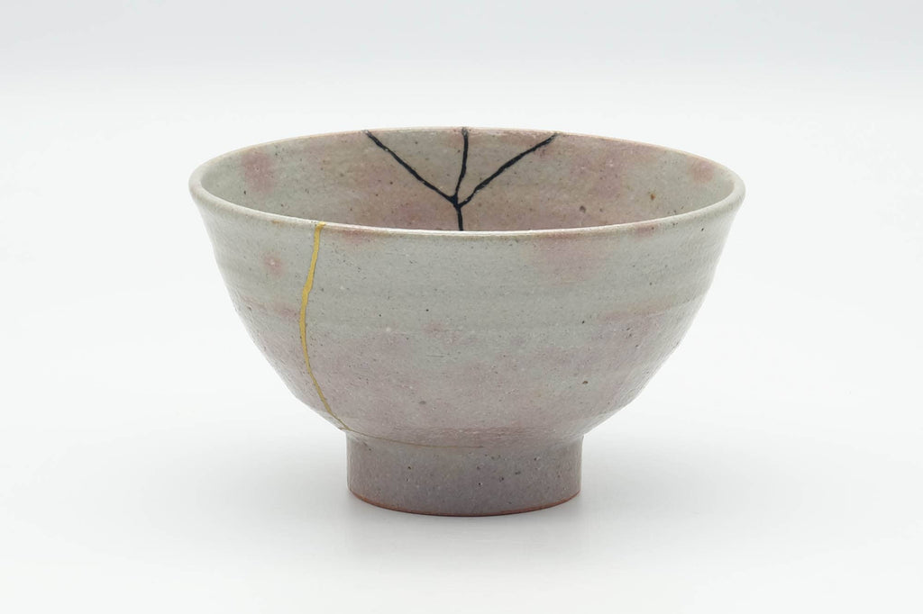 Japanese Matcha Bowl - 有作作 Kintsugi Gohonte Glazed Ido-gata Chawan - 300ml