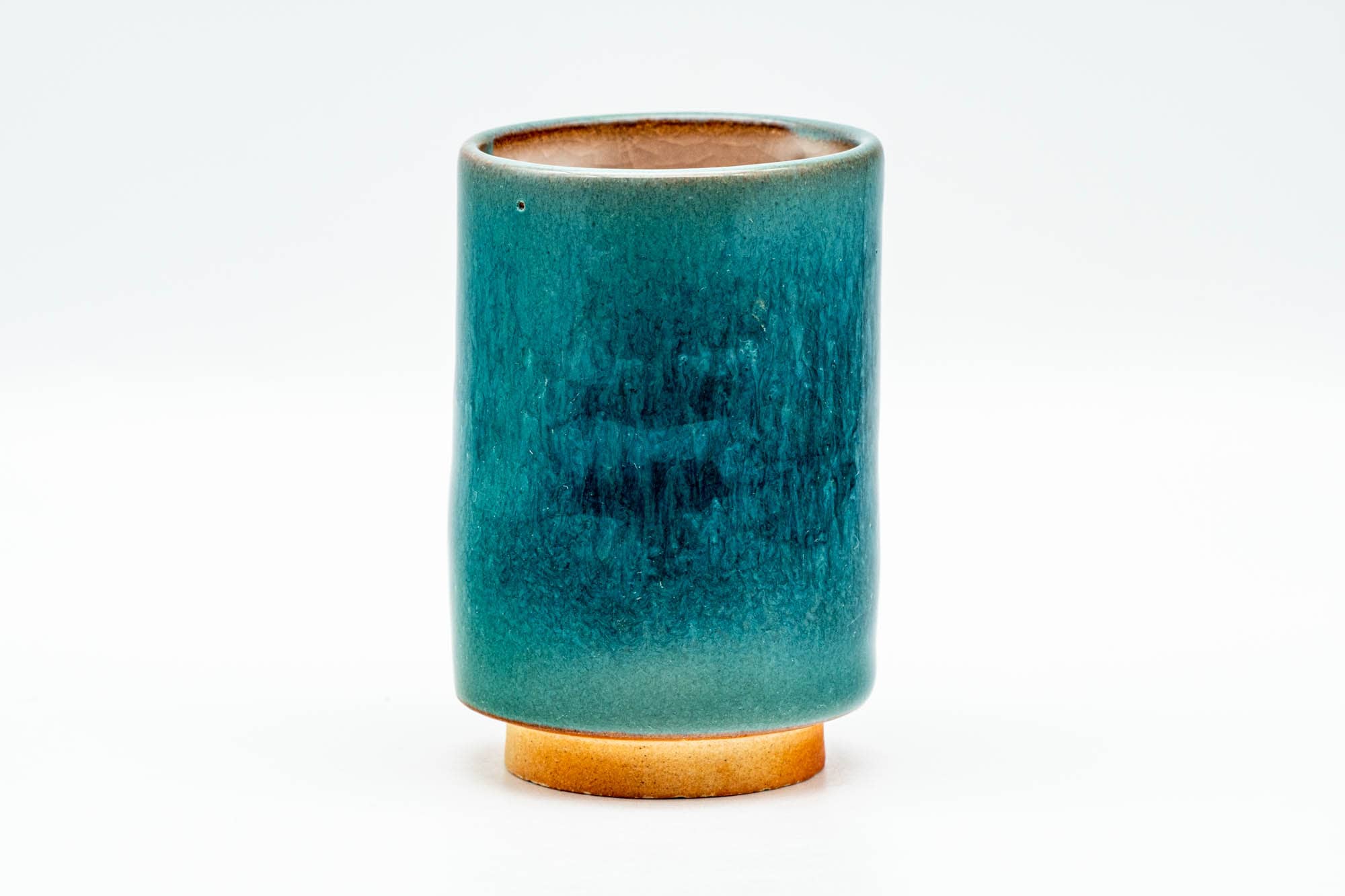 Japanese Teacup - Deep Sea Green Tsutsu-gata Yunomi - 95ml