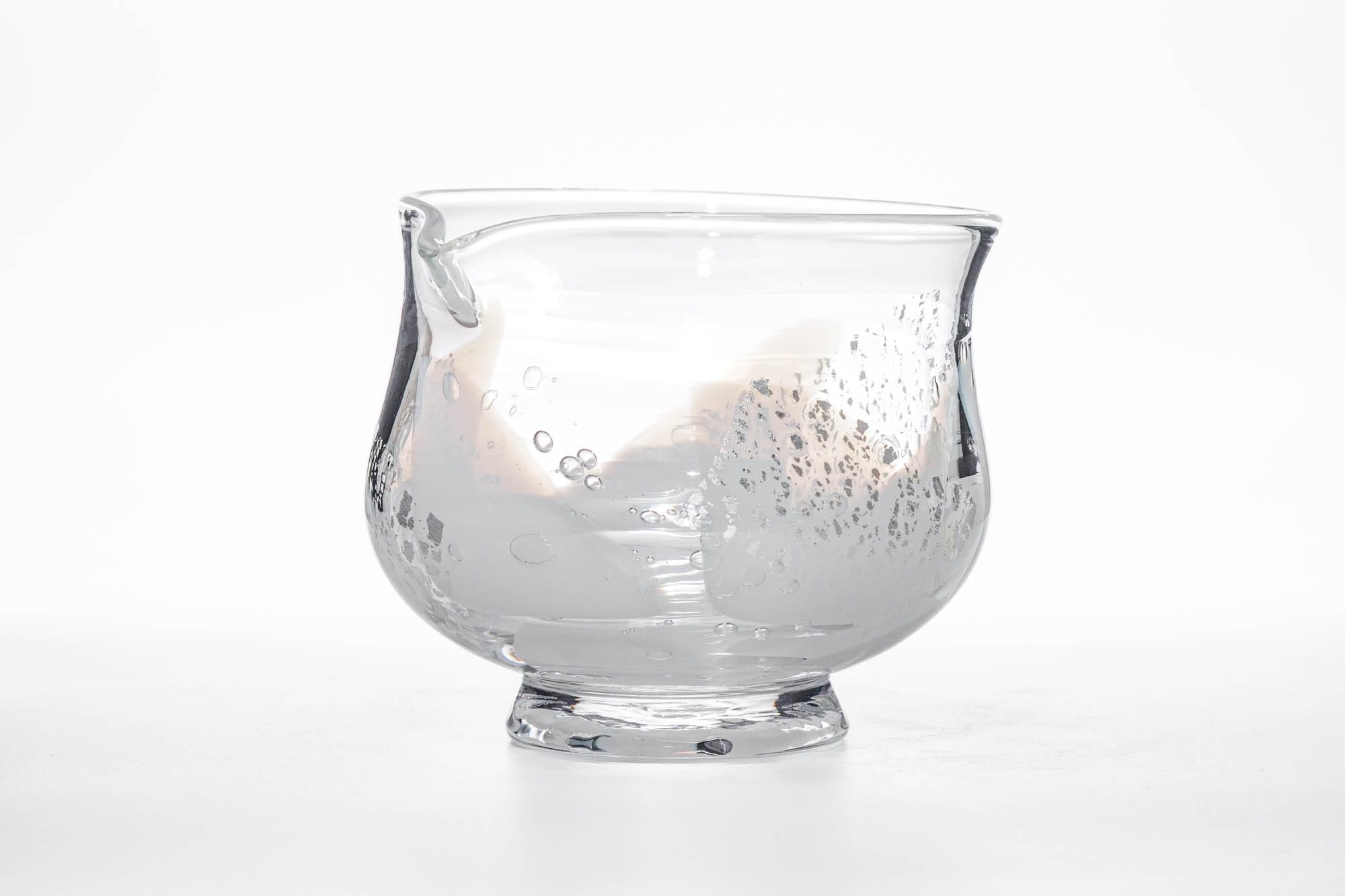 Tomoe 巴 - White Glass Spouted Matcha Bowl - 200ml
