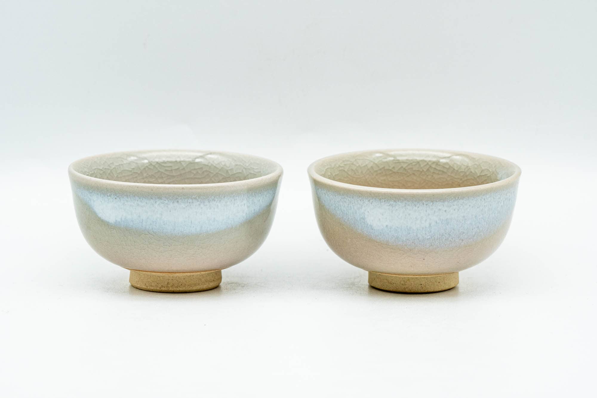 Japanese Teacup - 天鵬山 Tsubaki Kiln - Pair of Small Hagi-yaki Guinomi - 40ml