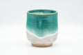 Japanese Teacup - Turquoise White Drip-Glazed Agano-yaki Yunomi - 175ml