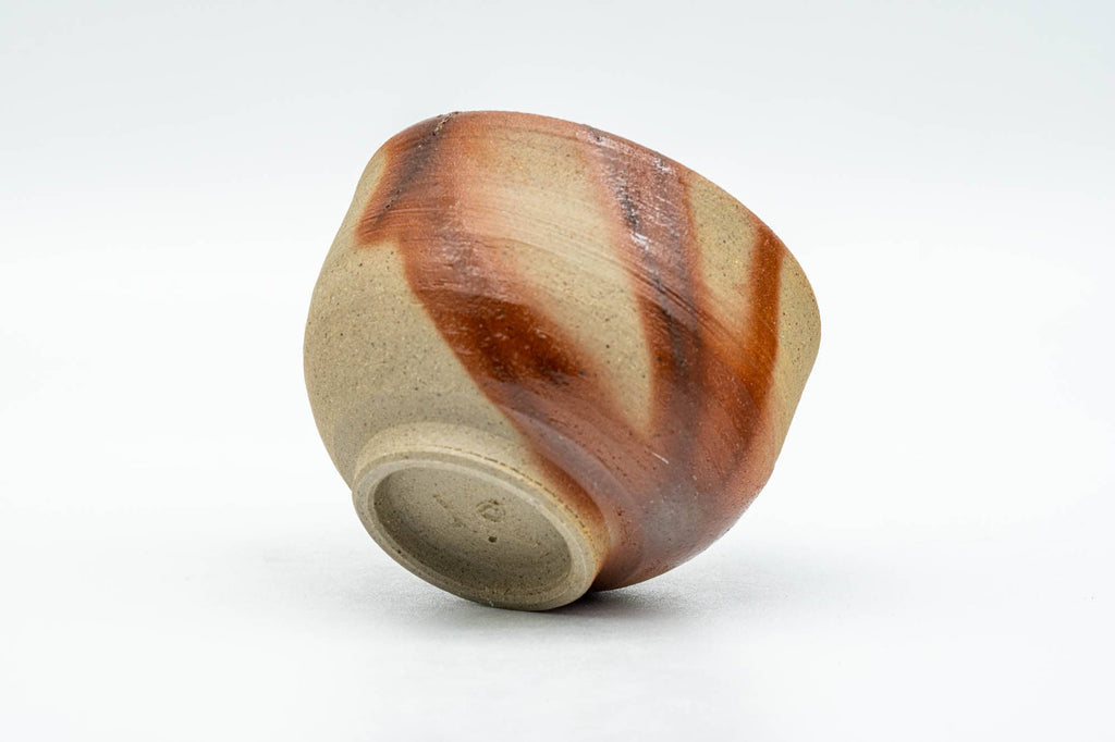 Japanese Teacup - Orange Hidasuki Bizen-yaki Yunomi - 75ml