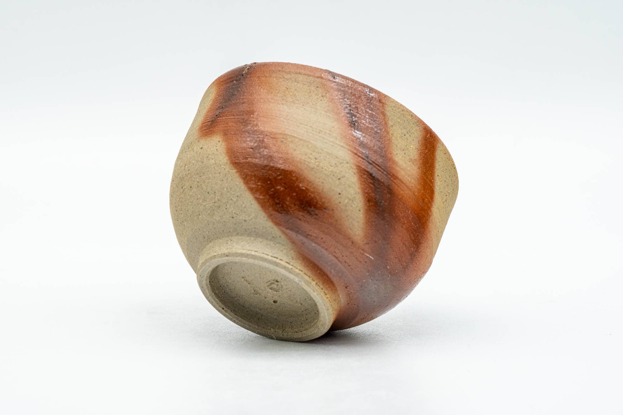 Japanese Teacup - Orange Hidasuki Bizen-yaki Yunomi - 75ml