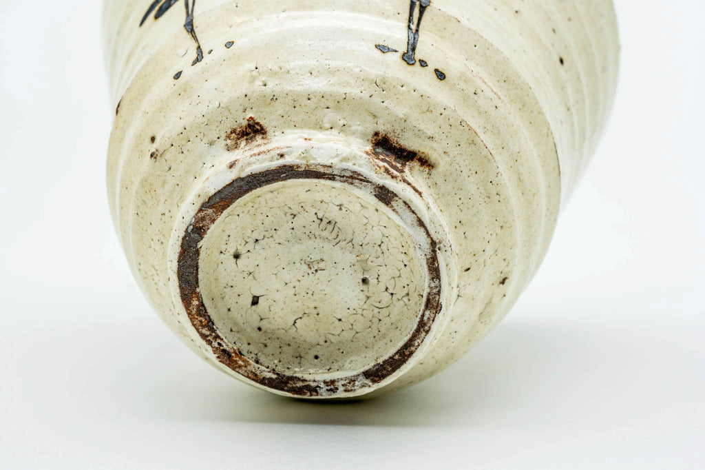 Japanese Teacup - Large Egrets Milky Glazed Yunomi - 300ml