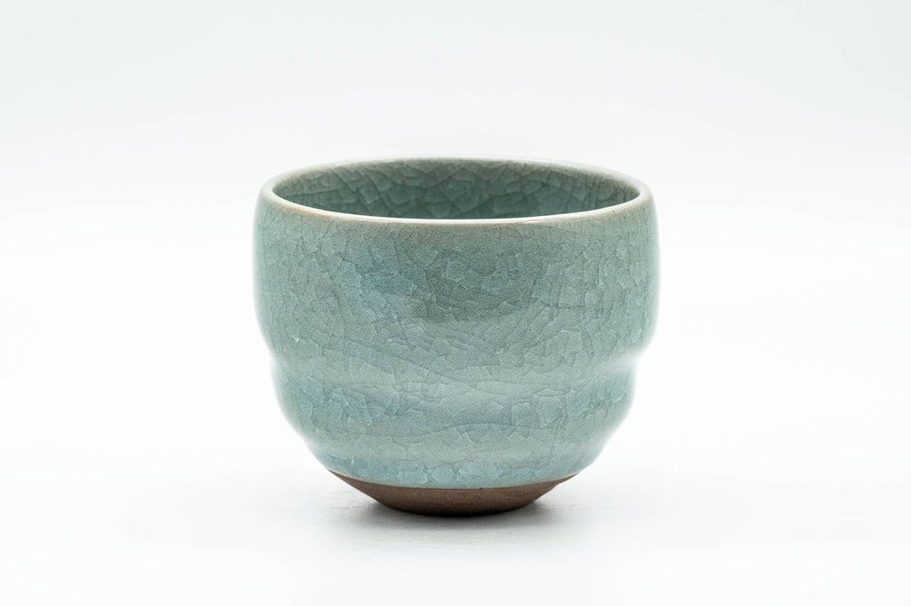 Japanese Teacup - Emerald Green Celadon Snowflake Glazed Yunomi - 220ml