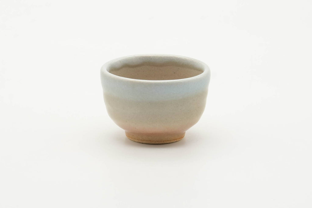 Japanese Teacup - Small Beige White Glazed Hagi-yaki Guinomi - 40ml