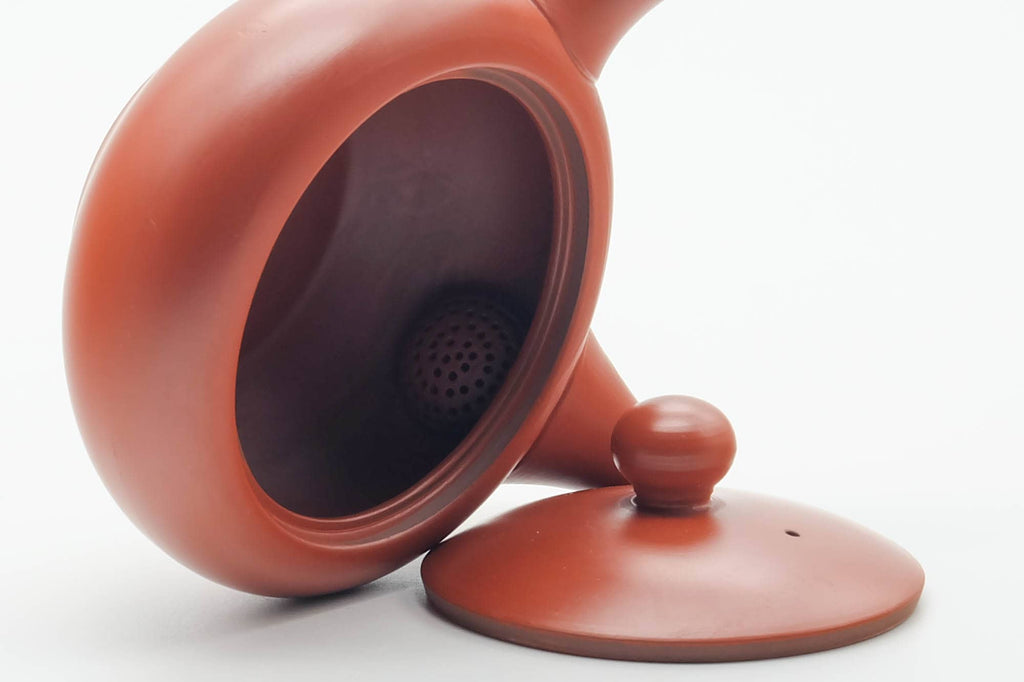 Japanese Kyusu - Smooth Red Shudei Tokoname-yaki Debeso Teapot - 150ml