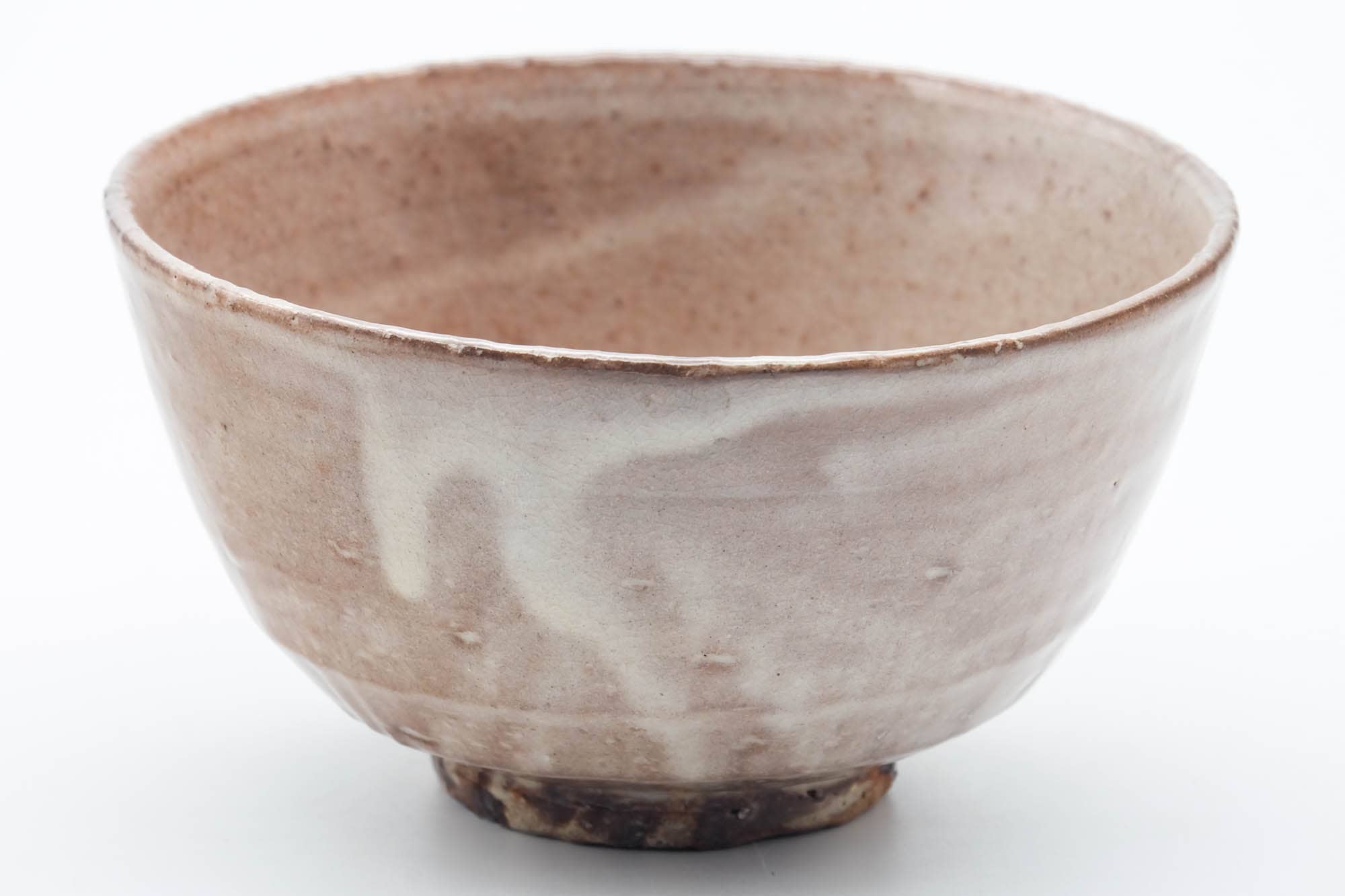 Japanese Matcha Bowl - Beige Milky Drip-Glazed Hagi-yaki Chawan - 350ml