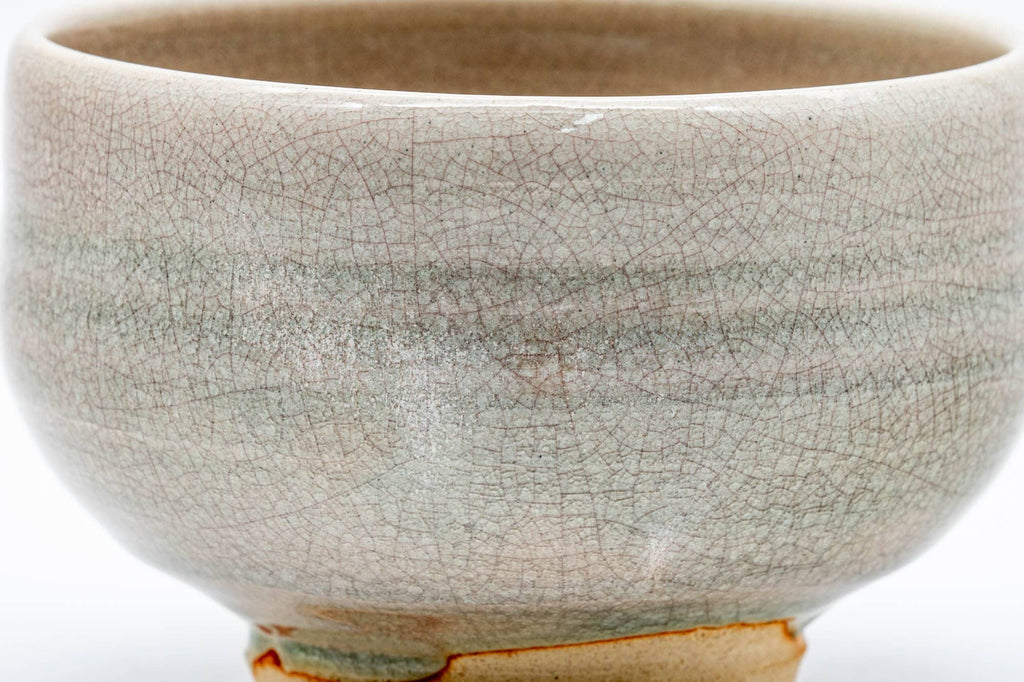 Yamato Shōroku 大和松緑 - Vintage Grey Hagi-Yaki Chawan