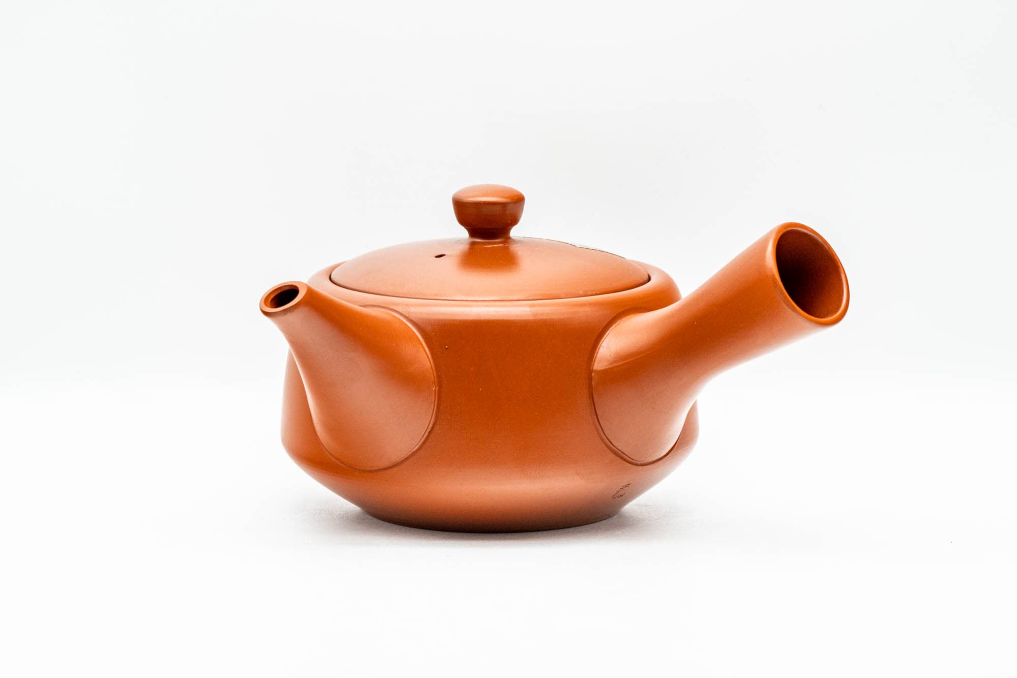 Japanese Kyusu - Calligraphy Engraved Red Shudei Tokoname-yaki Teapot - 270ml
