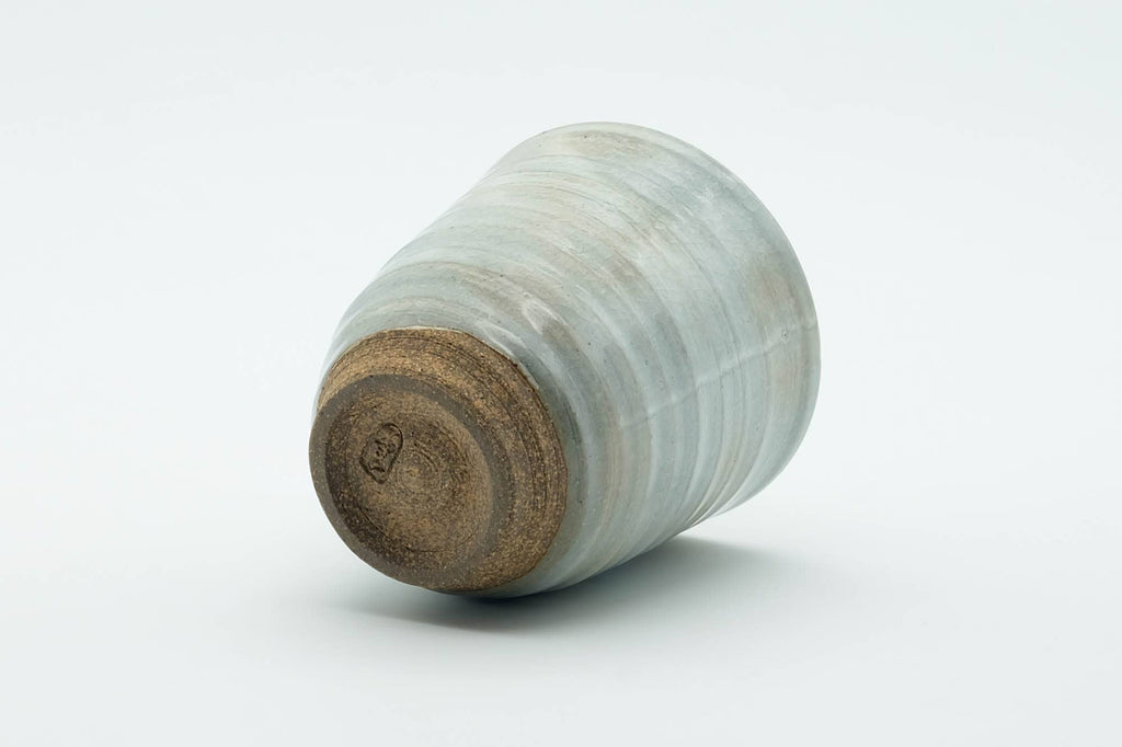 Japanese Teacup - Grey Glazed Spiraling Yunomi - 120ml