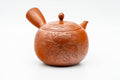 Japanese Kyusu - 北龍 Hokuryu - Camellia Floral Engraved Tokoname-yaki Debeso Teapot - 450ml