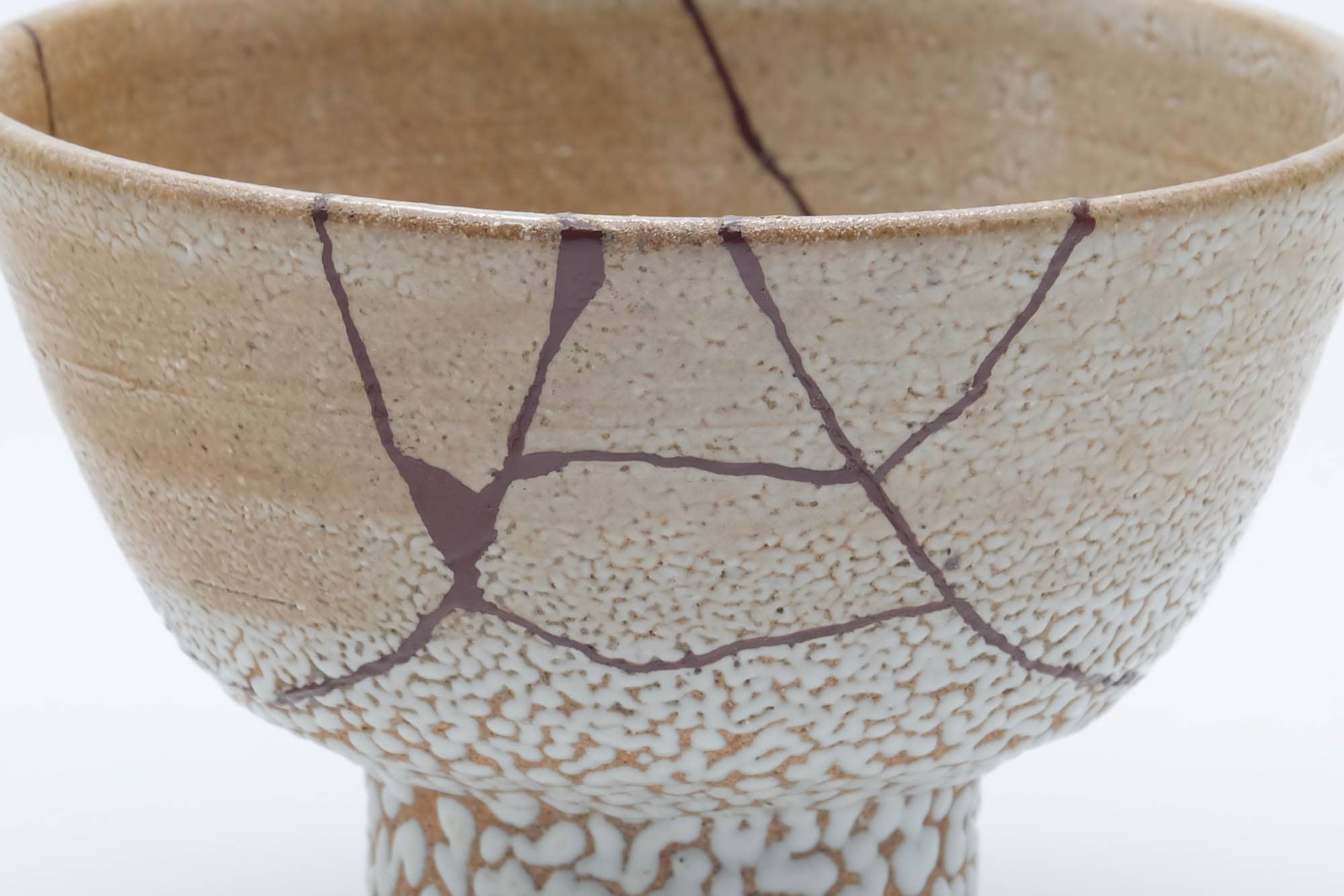 Japanese Matcha Bowl - Kintsugi Kairagi Glazed O-ido Chawan - 300ml